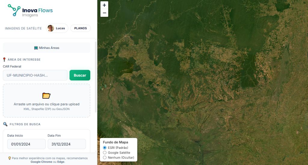 Download de Imagens de Satélite