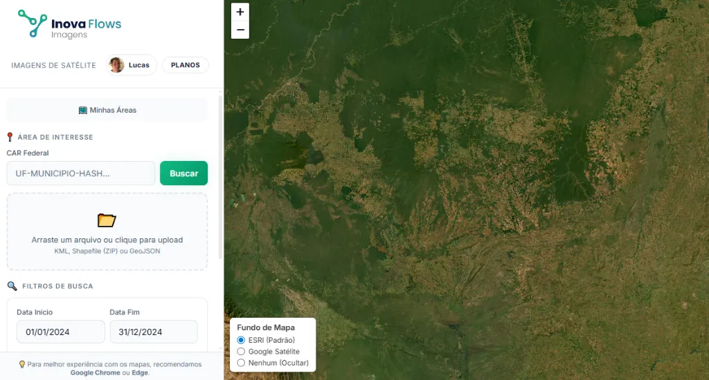 Download de Imagens de Satélite